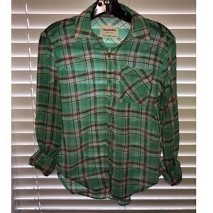 AEROPOSTALE sheer woven flannel shirt